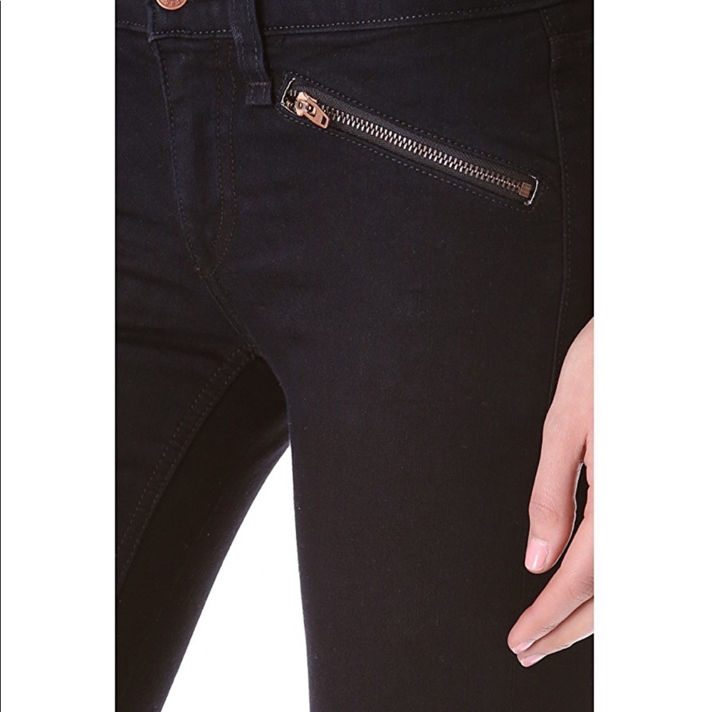 RAG & BONE Black ankle zip jeans - Picture 2 of 5